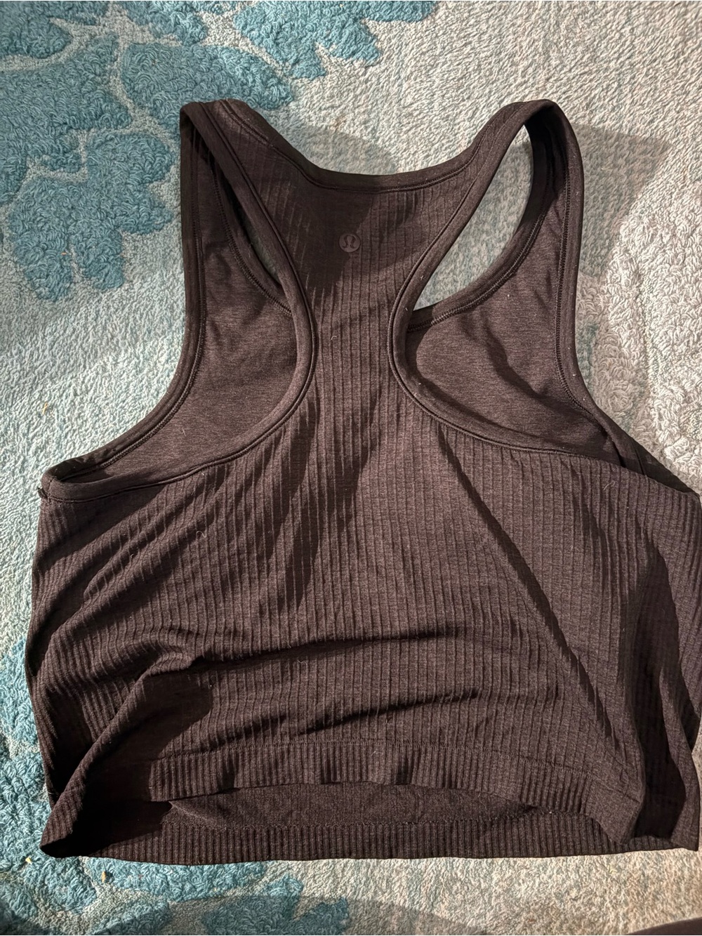 Lululemon Black Ribbed Racerback Bralette - Picture 2 of 4